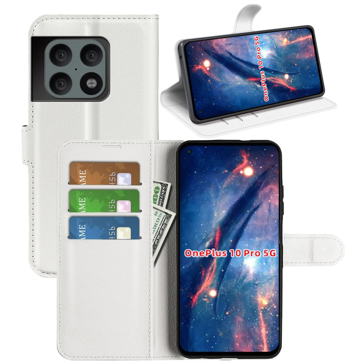 Чохол-книжка Litchie Wallet для OnePlus 10 Pro White, фото 1