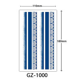 Juice Флеш тату. 18*11 см. Тимчасова, перекладна. 0, 0-0 (S) Набір, Смуги, GZ-1000 (S)