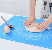 Силіконовий кондитерський килимок для розкочування тіста розміром 45х65 см., різний колір.