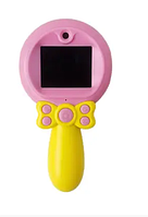 Детская видеокамера Baby Camera на две камеры управление одной рукой подарок для детей розовая и голубая