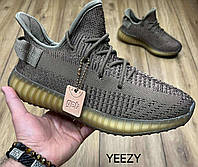 Мужские кроссовки Adidas Yeezy Boost текстиль топ качество р 41-45 темно-серые