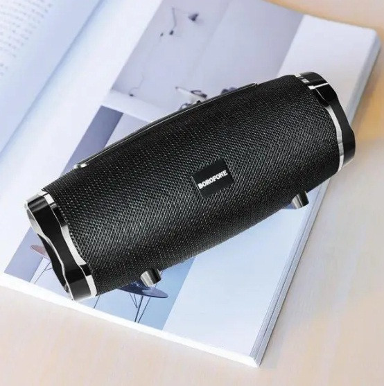 Портативная беспроводная Bluetooth колонка BOROFONE BR3 mini speaker, black - фото 4 - id-p1879435380