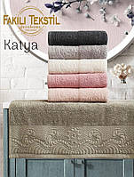 Набор махровых полотенец для лица 50 на 90 см в упаковке 6 штук Fakili Tekstil Katya