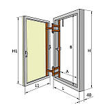 Люк під плитку прихований "Форт" відкривання присоскою 200х400, фото 8