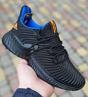 Adidas Alphabounce Black кроссовки женские черные летние текстиль Адидас Альфабаунс