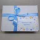 Подарункове пакування (коробка, тишью, стрічка, дві наліпки) колір і розмір підберемо. (продається виключно для дропу, фото 2