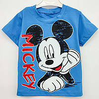 Футболка детская однотонная с принтом Микки