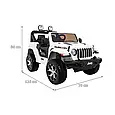 Дитячий електромобіль Jeep Rubicon 4WD (білий колір) з пультом дистанційного керування 2,4G, фото 2