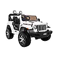 Дитячий електромобіль Jeep Rubicon 4WD (білий колір) з пультом дистанційного керування 2,4G, фото 5
