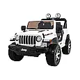 Дитячий електромобіль Jeep Rubicon 4WD (білий колір) з пультом дистанційного керування 2,4G, фото 4