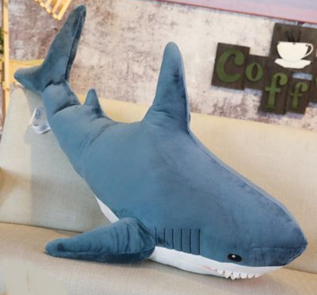 Мягкая Плюшевая Игрушка Акула ИКЕА 80см, Синяя (ID#1879442723), цена ...