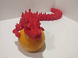 48 см. Рухома іграшка вогняний дракон. (Різні кольори). 3D-друк безпечним органічним пластиком, фото 2