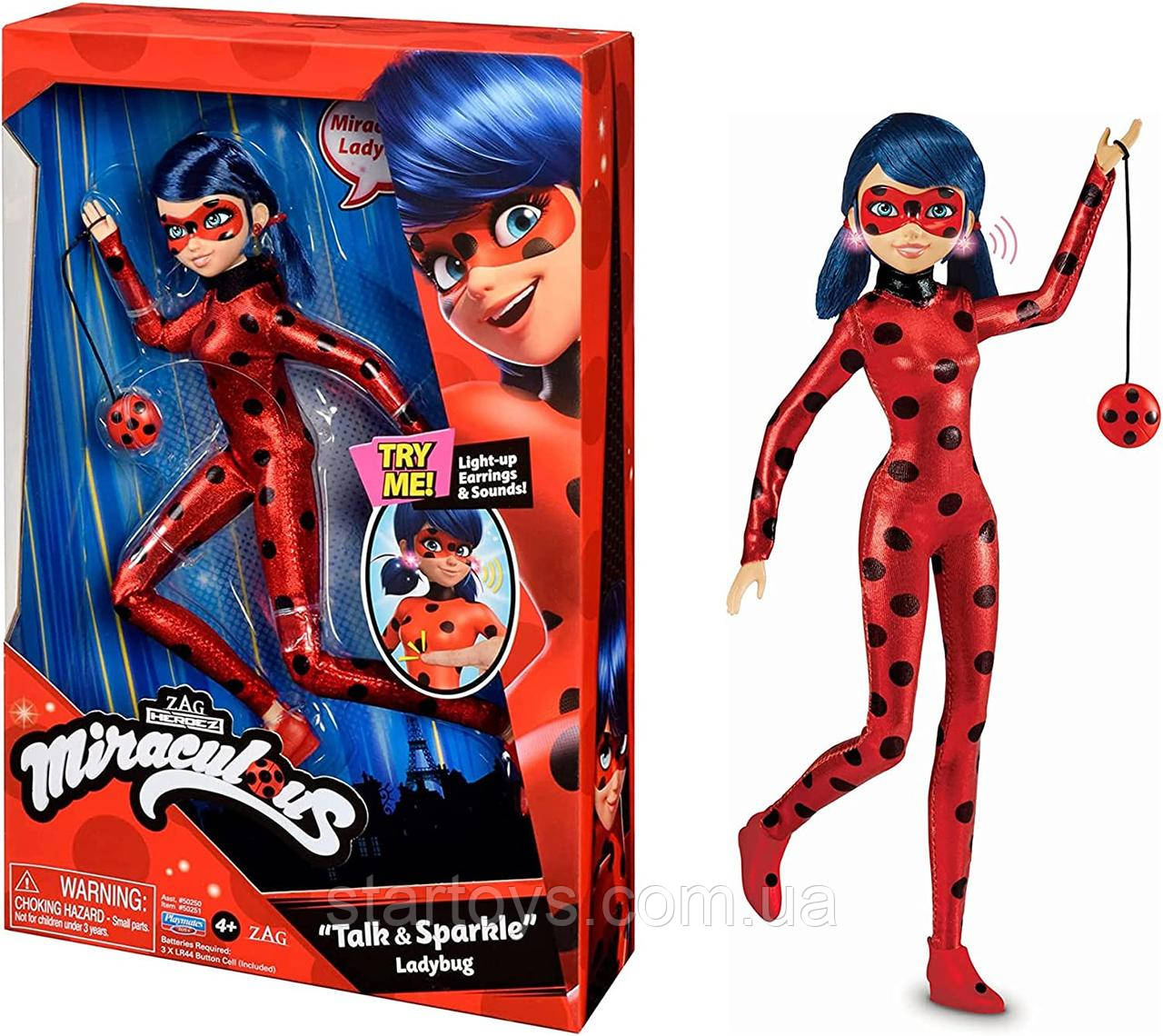 Лялька ДеЛюкс Леді Баг світло та звуковий ефект Леді Баг та Супер Кіт Miraculous Talk and Sparkle Ladybug Deluxe