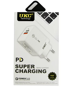 Мережевий зарядний пристрій UKC 220v 18w APD 889 USB+type C