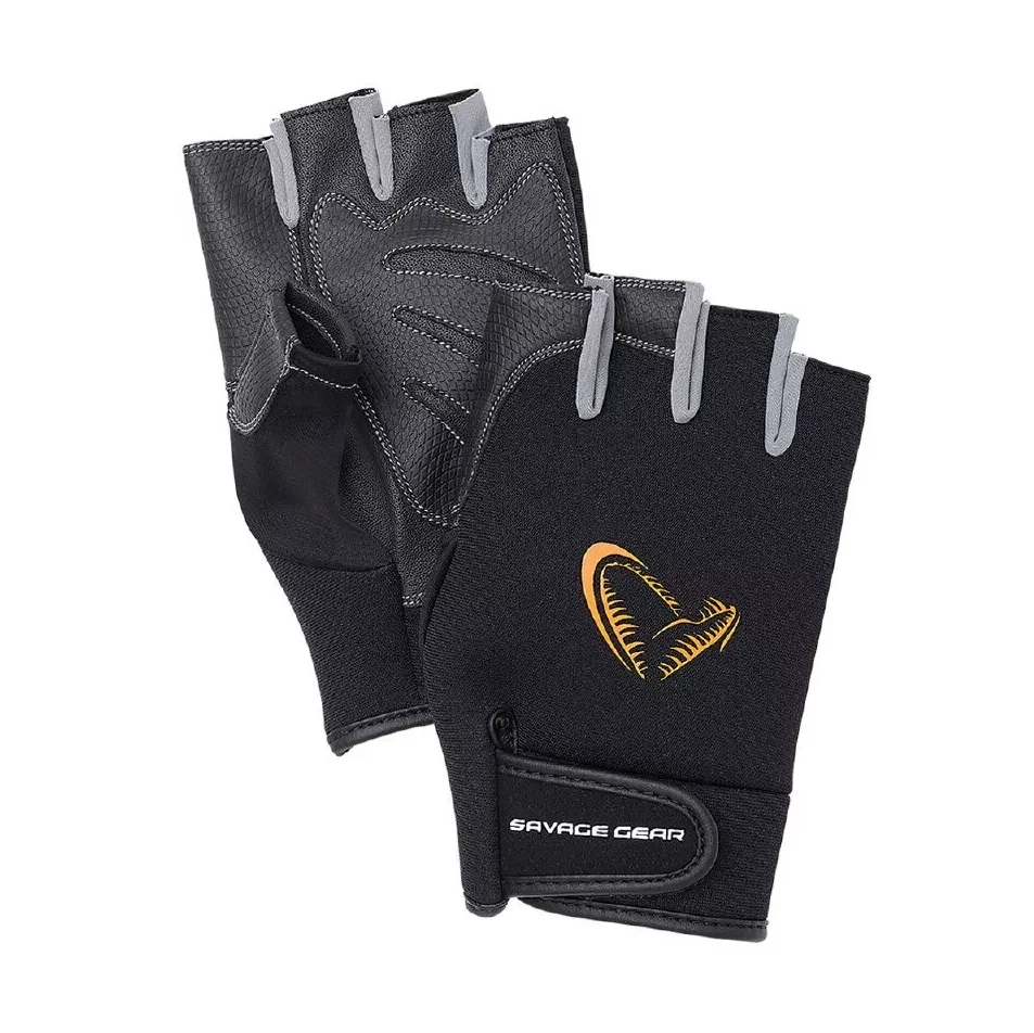 Перчатки Savage Gear Neoprene Half Finger L Black - фото 1 - id-p1877585259