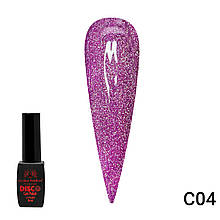 Гель лак Disco Gel Polish, Global Fashion, світловідбивний, 8 мл C04