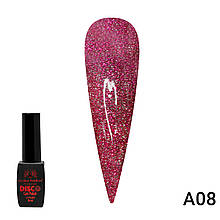 Гель лак Disco Gel Polish, Global Fashion, світловідбивний, 8 мл A08