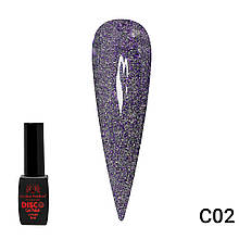 Гель лак Disco Gel Polish, Global Fashion, світловідбивний, 8 мл C02