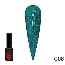 Гель лак Disco Gel Polish, Global Fashion, світловідбивний, 8 мл C08