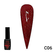 Гель лак Disco Gel Polish, Global Fashion, світловідбивний, 8 мл C06