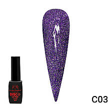 Гель лак Disco Gel Polish, Global Fashion, світловідбивний, 8 мл C03