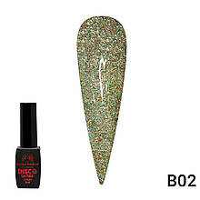 Гель лак Disco Gel Polish, Global Fashion, світловідбивний, 8 мл B02
