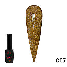 Гель лак Disco Gel Polish, Global Fashion, світловідбивний, 8 мл C07
