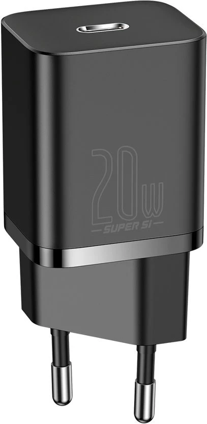 Мережевий зарядний пристрій Baseus Super Si Quick Charger 1C 20 W EU black (CCSUP-B01), фото 1