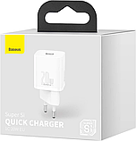 Мережевий зарядний пристрій Baseus Super Si Quick Charger 1C 20 W EU white (CCSUP-B02), фото 10