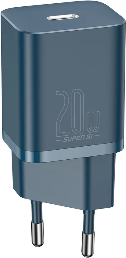 Мережевий зарядний пристрій Baseus Super Si Quick Charger 1C 20 W EU blue (CCSUP-B03), фото 1