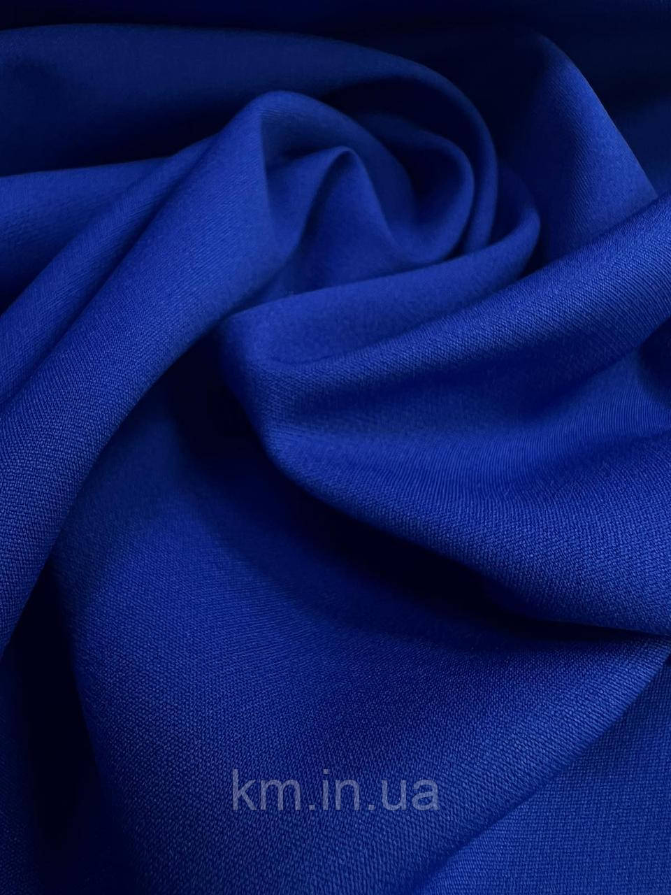 Тканина Креп Костюмно-платтяний синього кольору