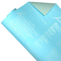 Тонована плівка - калька «Лист на блакитному + суцільний сірий» 58см×7м #1053, фото 2