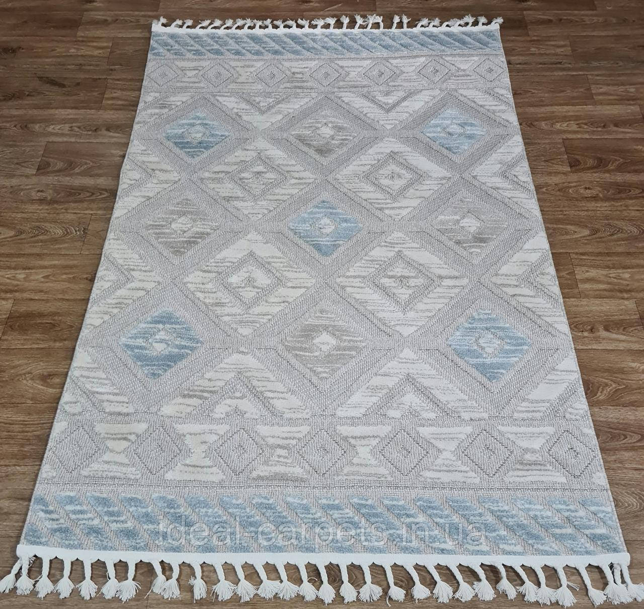 Килим прямокутний 2х2.9м Kendi 0530 Блакитний, фото 1