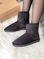 Женские ботинки UGG Vegan Black сапоги, угги зимние