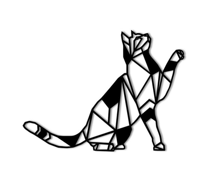 Картина панно із дерева DK Розумний Кіт (pn152)