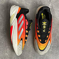 Чоловічі молодіжні круті якісні кросівки Adidas Ozelia Orange, стильні молодіжні яскраві кеди