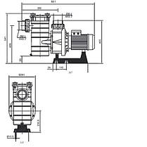 Насос Hayward HCP38353E KAP350 IE3 (380 В, 58 м3/рік, 3.5 HP), фото 4