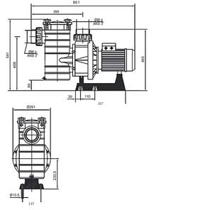 Насос Hayward HCP38253E1 KAP250 T1.B IE3 (380 В, 41 м3/год, 2.5 HP), фото 4