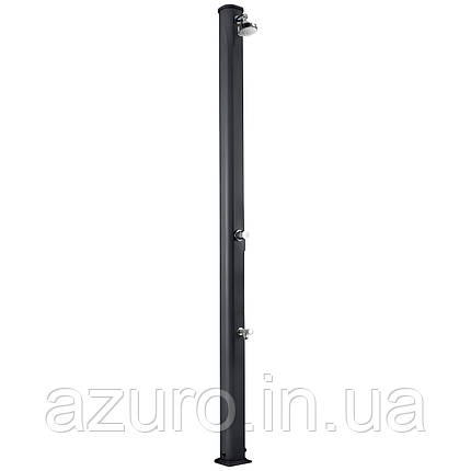 Душ сонячний Aquaviva Jolly S алюмінієвий з мийкою для ніг, антрацит A620/7016, 22 л, фото 1