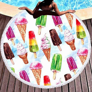 Пляжний рушник круглої форми від Shamrock з морозивом