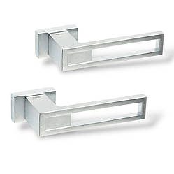 Ручки дверні TUPAI BURACO 1 2737RT-96 хром матовий (для міжкімнатних/вхідних дверей )