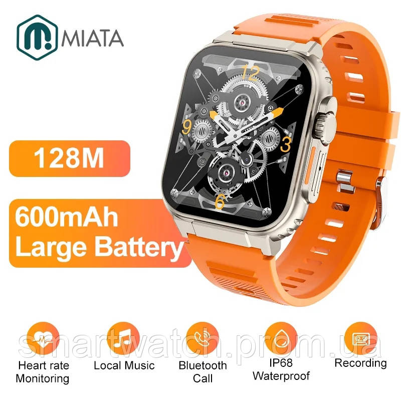 Smart watch А70/Веліка батарея 600mAh смарт-годинник/смарт-годинники Безрамковий шекран 1.96