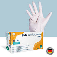 Рукавички нітрилові білого кольору, AMPri Pura Comfort White.