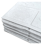 Самоклеюча 3D панель Біла цегла Матова в РУЛОНІ 3080x700x3мм, фото 5