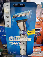 Гоління для гоління Gillette MACH3 Turbo (+1 касета)