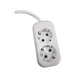 Подовжувач мережевий без заземлення 2 гнізда 3м (2x1мм) білий TITANUM STANDARD, фото 3