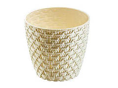 Горщик для кв. з підст. В'язання No1 (0.75 л) бежевий 446 ТМ Elif