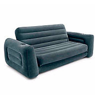 Надувний диван Intex 66552, 203 х 224 х 66 див. Флокированний диван трансформер 2 в 1
