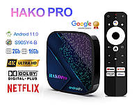 Медиаплеер HAKO Pro 2/16Gb Amlogic S905Y4 AndroidTV 11 смарт тв приставка mini