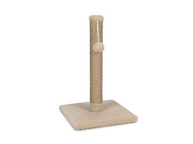 Дряпка (кігтеточка) для кота Д00 стовпчик ДЖУТ штучне хутро беж (32x32x53см) PR242527 ТМ ПРИРОДА FG